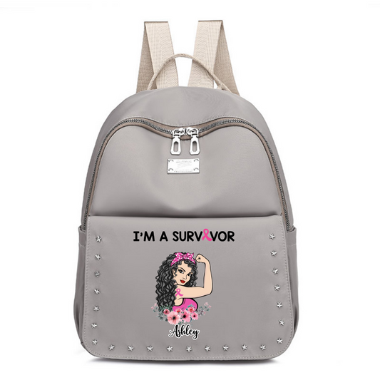 Breast Cancer Survivor Personalized Backpack