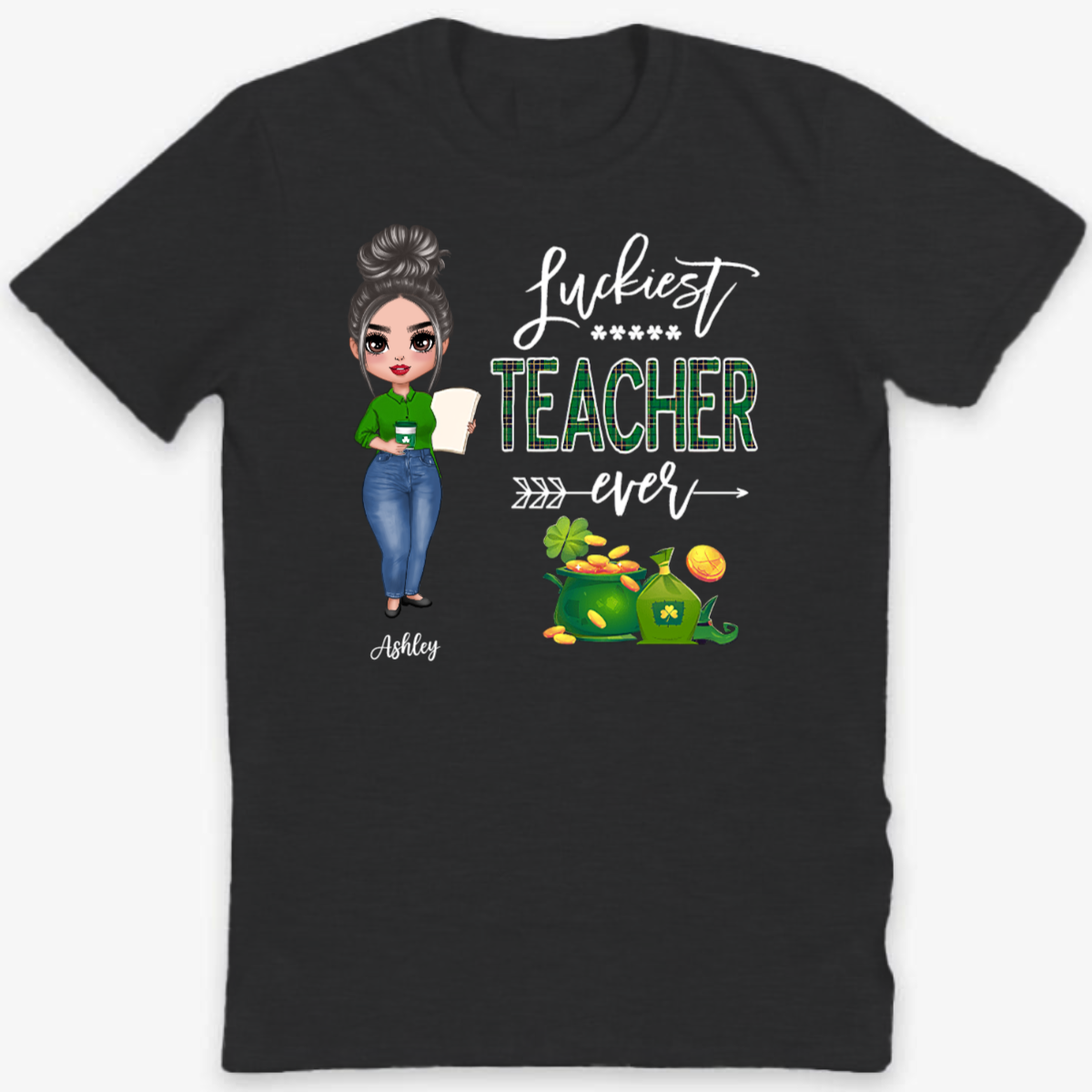 Doll Teacher Luckiest Teacher Ever St. Patrick‘s Day Shirt