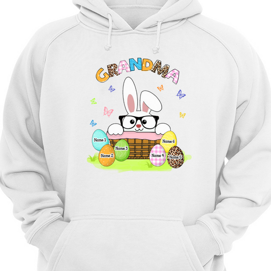 Personalized Mom Grandma Easter Hoodie Sweatshirt