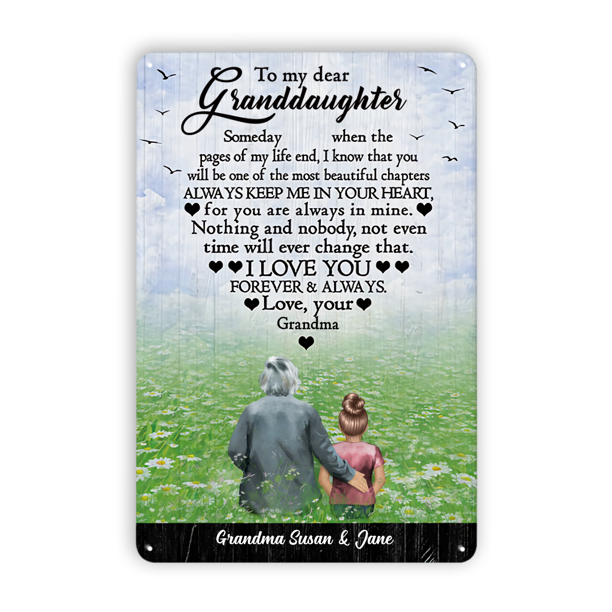 The Most Beautiful Chapters Grandparents - Gift For Grandchildren - Personalized Metal Sign