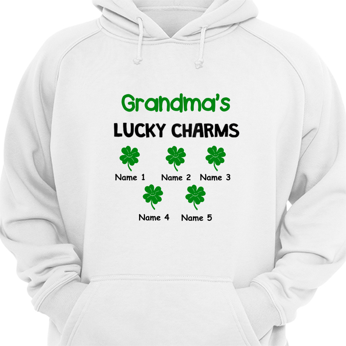 Personalized Grandma Irish St Patrick's Day Hoodie Sweatshirt