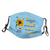 Sunflower My Mind Still Talks To You Memorial Personalized Name & Year Face Mask