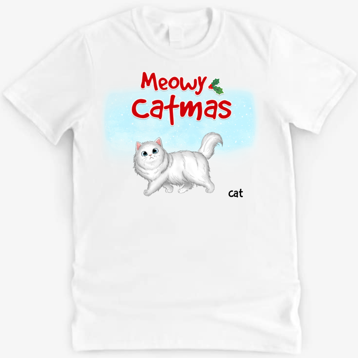 Winter Wonderland Walking Fluffy Cats Christmas Personalized Raglan Shirt