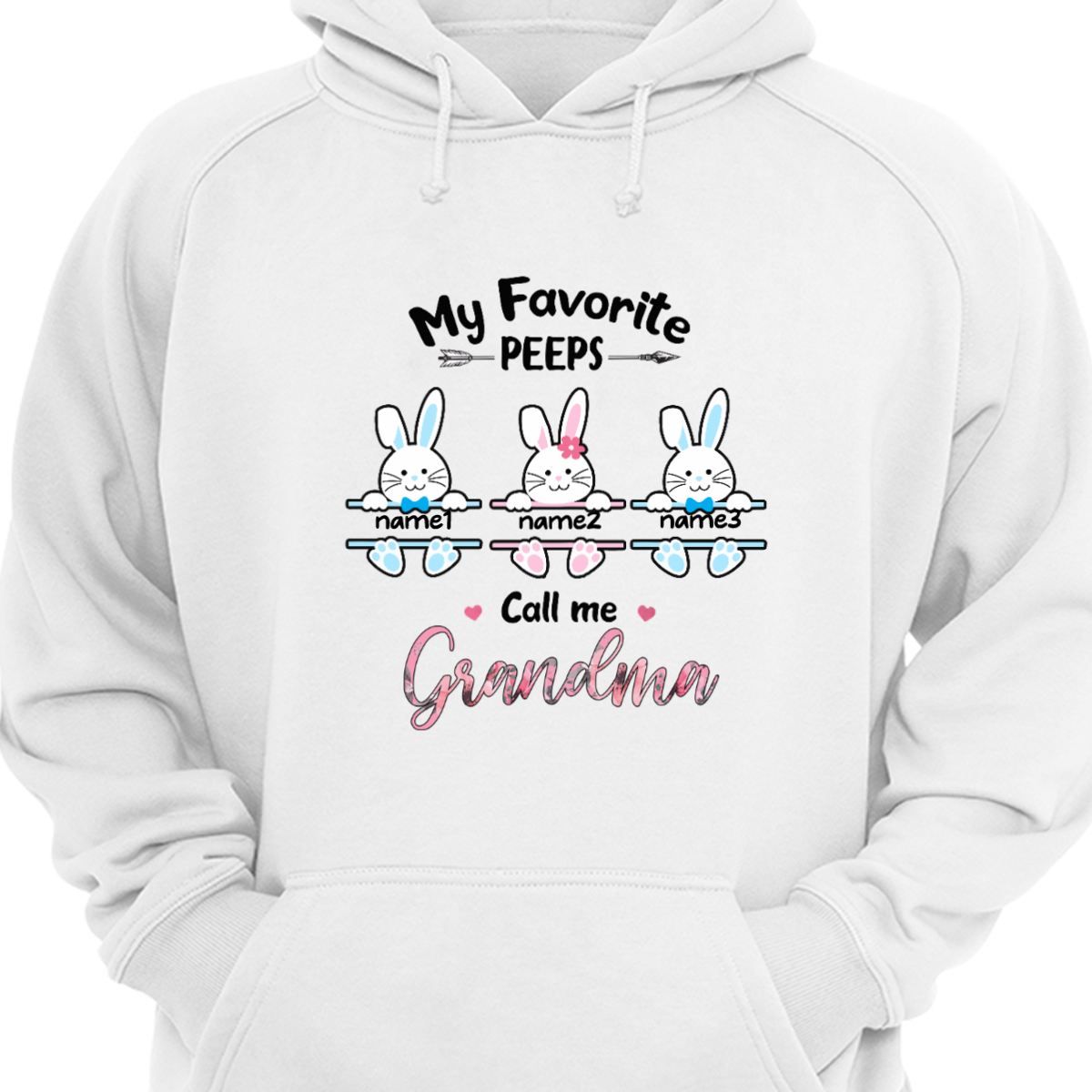 Personalized Grandma Favorite Peeps Easter Hoodie