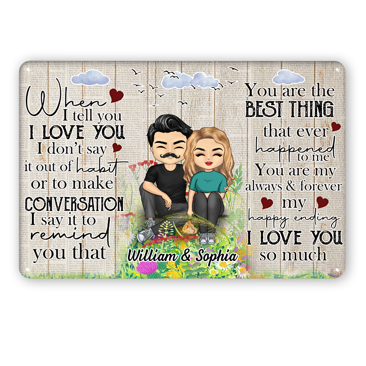 When I Tell You - Gift For Couples - Personalized Metal Signs
