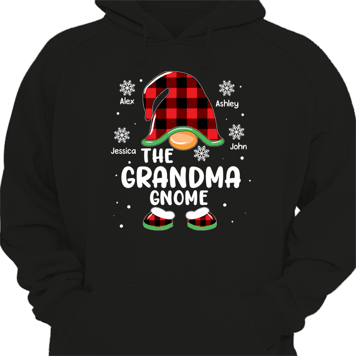 Christmas Gnome Family Personalized Hoodie Sweatshirt