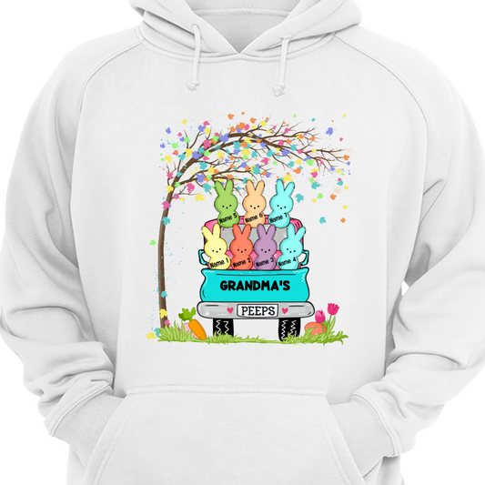 Personalized Easter Mom Grandma Peeps Hoodie Sweatshirt