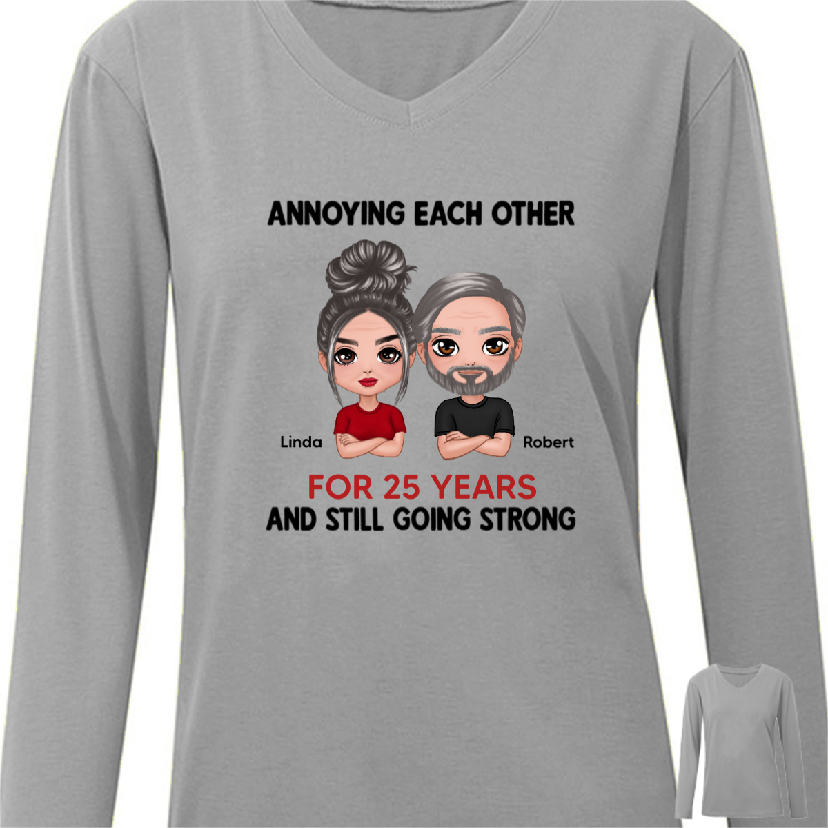 Annoying Each Other Doll Couple Personalized Long Sleeve Shirt