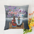 Under Purple Blossom Branch Memorial Personalized Polyester Linen Pillow