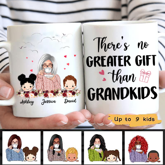 No Greater Gift Than Grandkids Grandma Personalized Mug