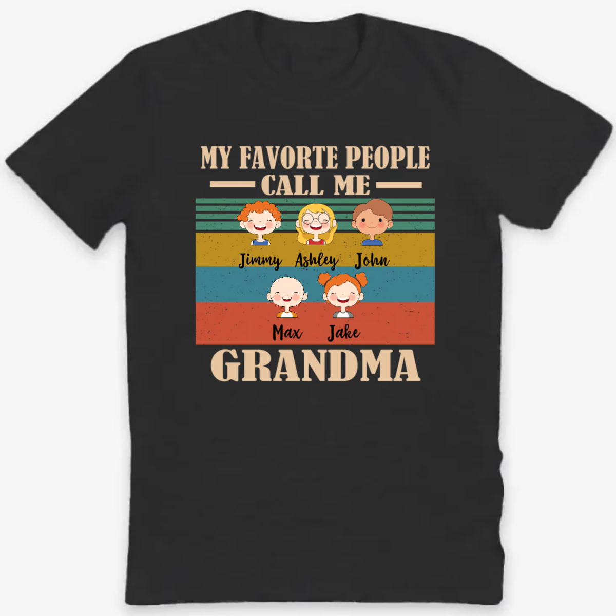 Favorite People Call Me Grandma Daddy Cute Kid Personalized Shirt