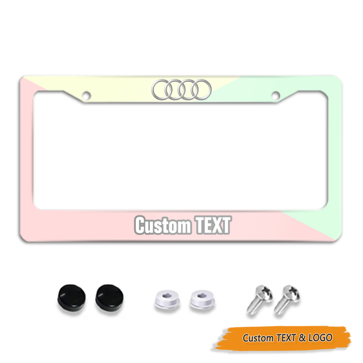 Personalized Text with Logo License Plate Frame