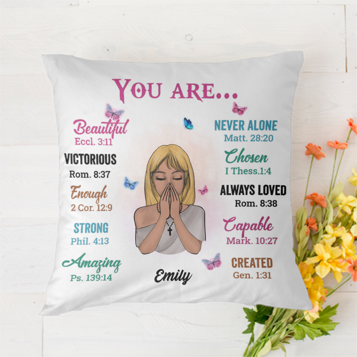 Personalized God You Are Polyester Linen Pillow
