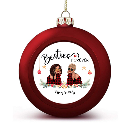 Fashion Besties Personalized Ball Ornaments