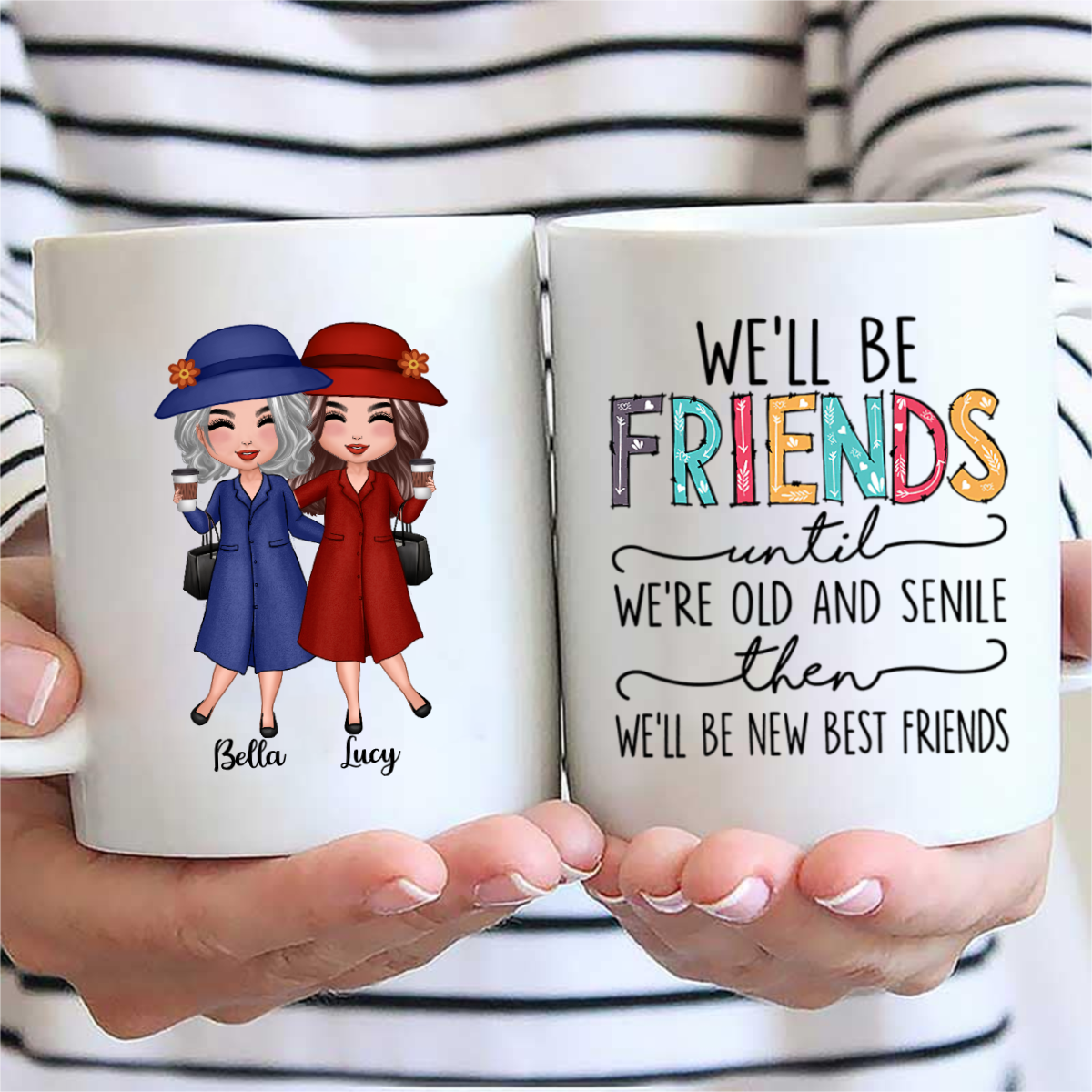 Old Doll Besties Best Friends Sisters Personalized Mug