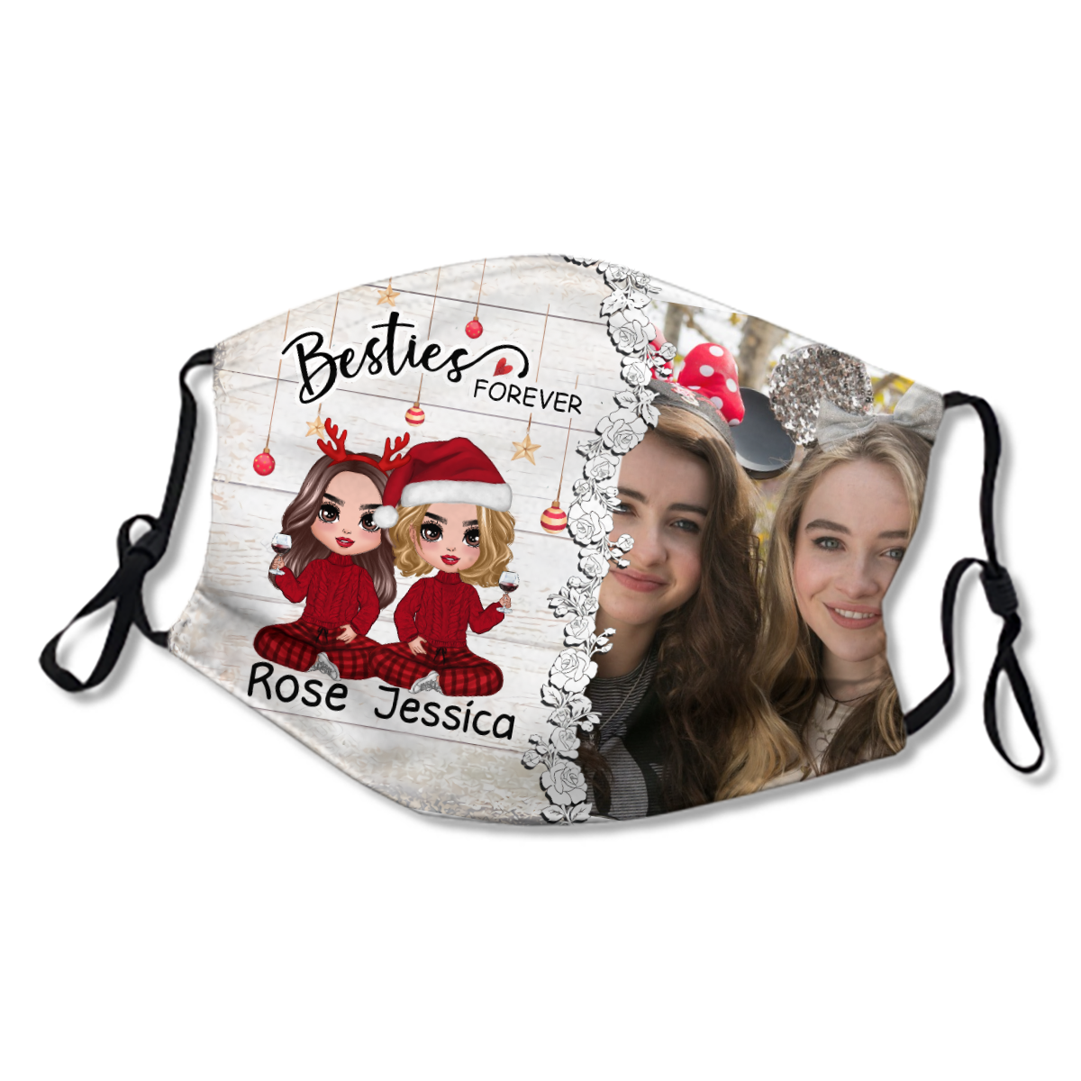 Doll Besties Photo Personalized Masks