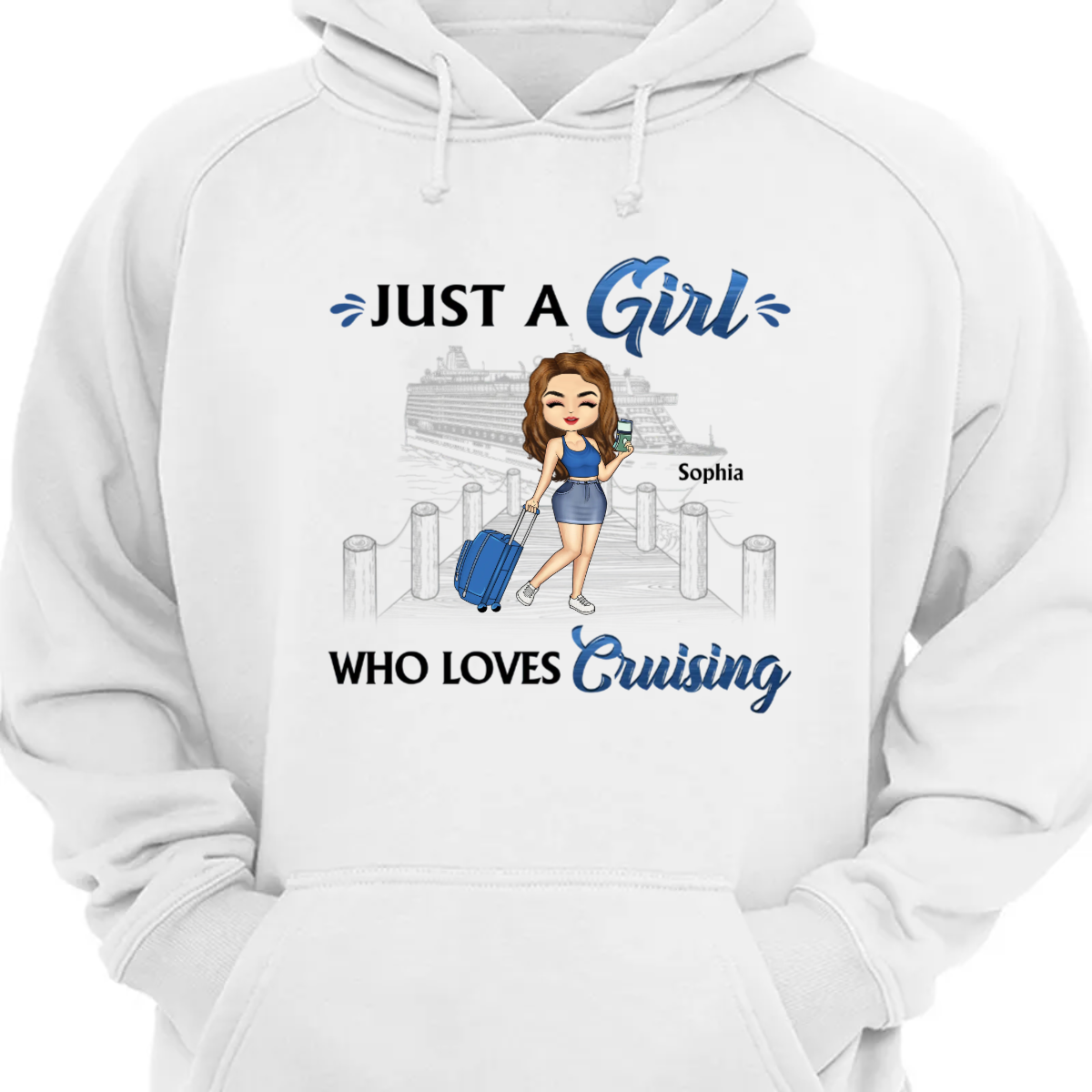 Just A Girl Boy Who Loves Cruising - Gift For Traveling Lovers - Personalized Custom Hoodie Sweatshirt