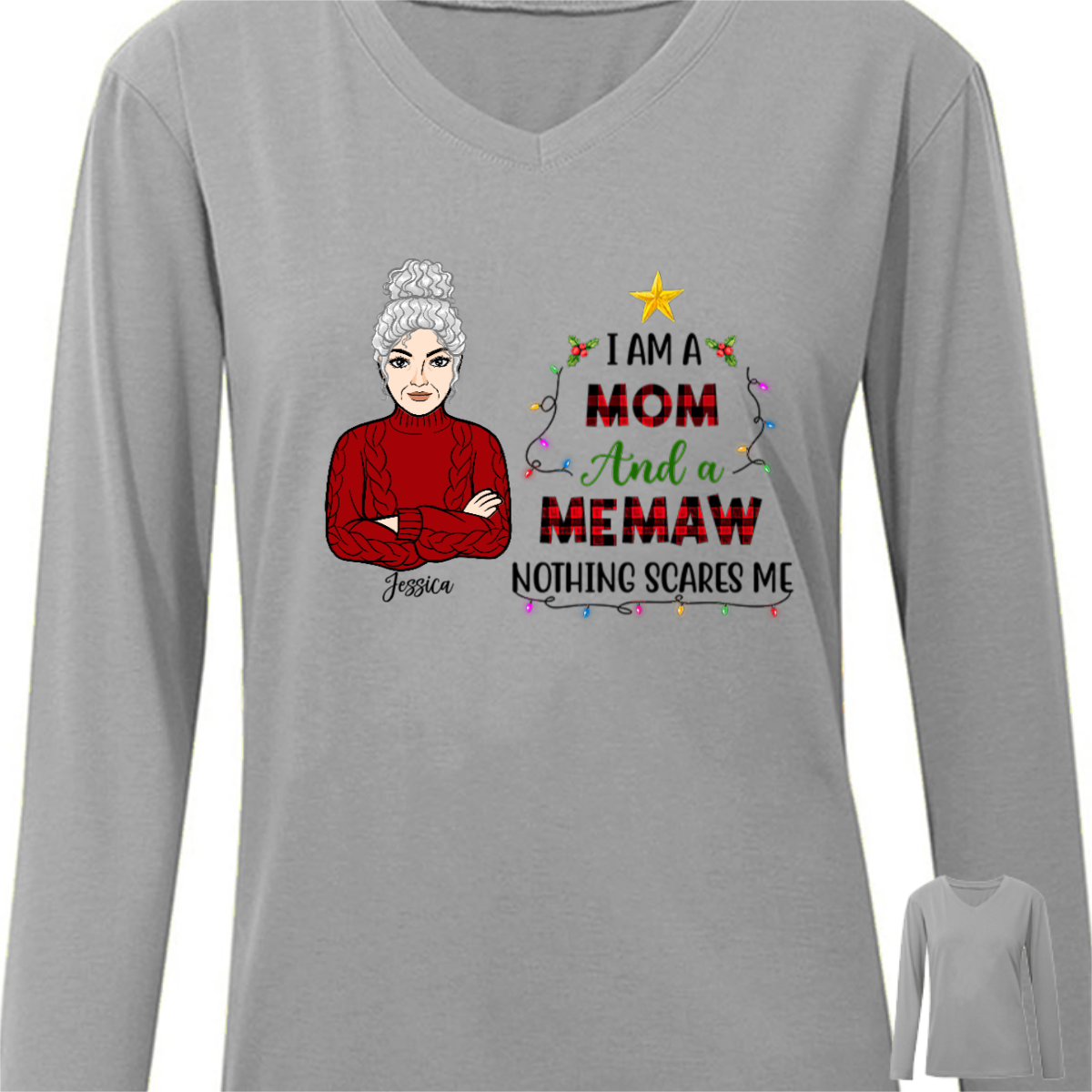 I Am A Mom And A Grandma Personalized Long Sleeve Shirt