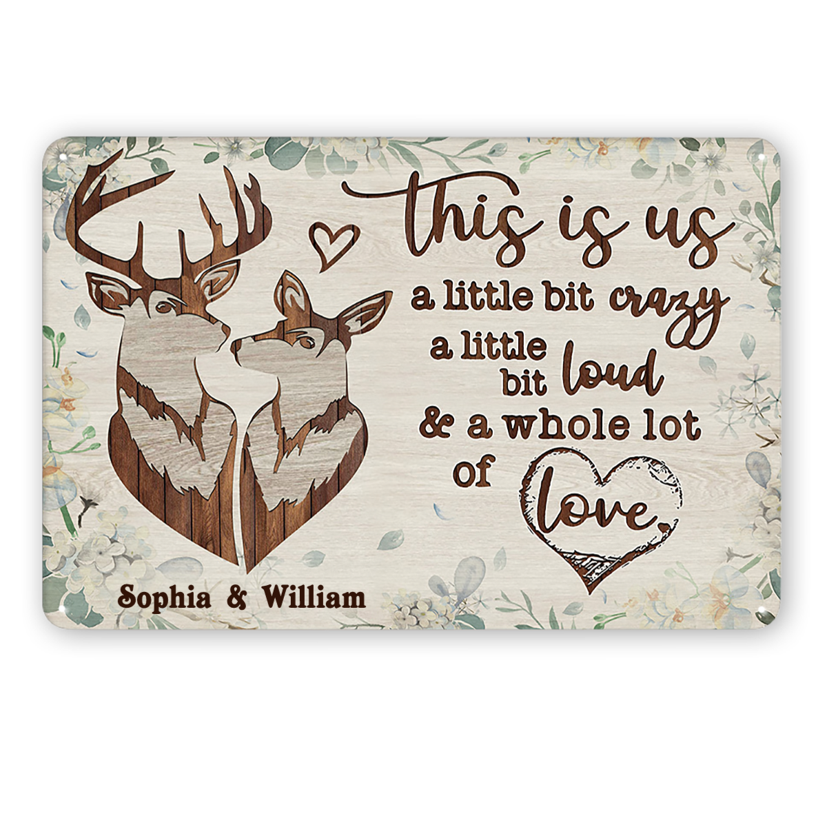 Personalized Deer Pallet This Is Us Metal Signs