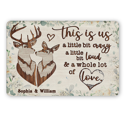 Personalized Deer Pallet This Is Us Metal Signs