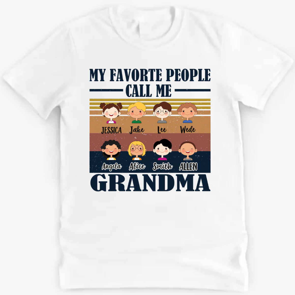 お気に入りの人々 Call Me Grandma Mommy かわいい子供 パーソナライズされたシャツ