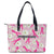 Pink ribbon breast cancer awareness on polka dot Shoulder Bag No.IOABL5