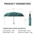 Mid Century Cat Family Holiday Brushed Polyester Umbrella No.7OLYE3