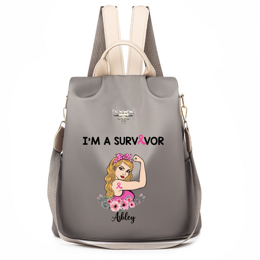 Breast Cancer Survivor Personalized Backpack