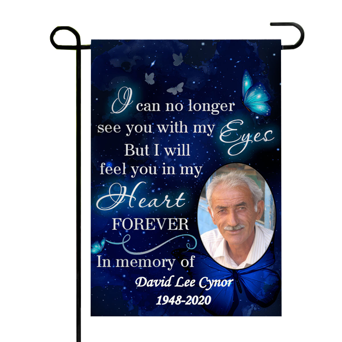 Feel You In My Heart Memorial Personalized Flags For Graves