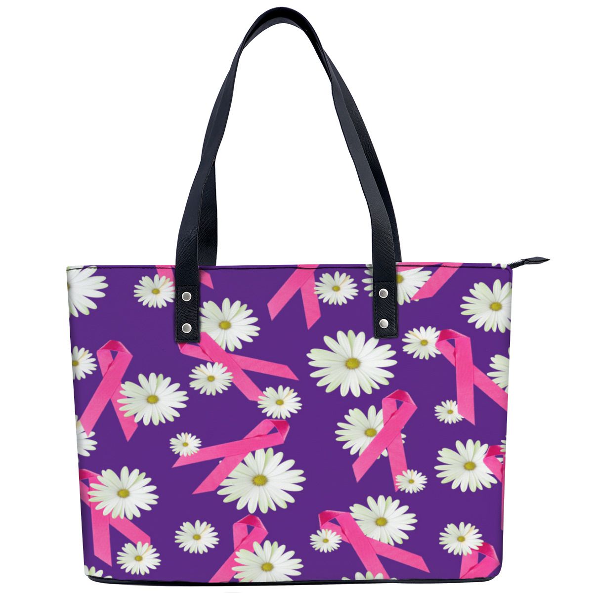 Breast cancer awareness pink ribbon daisies Shoulder Bag No.9TMTO3