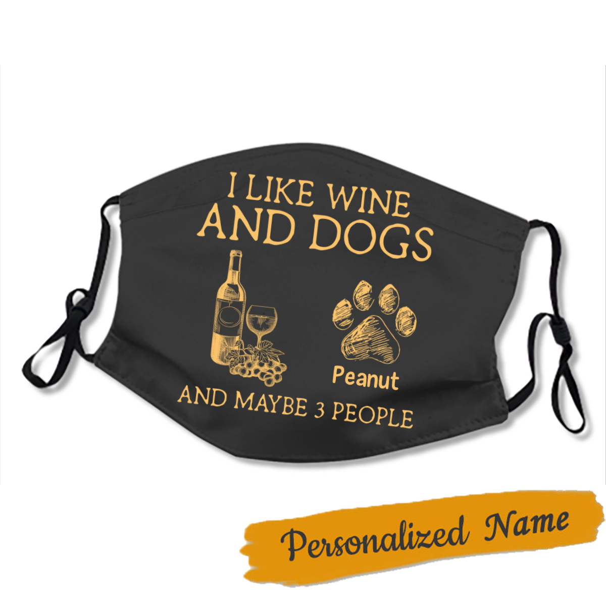 Like Dogs & Hobby Simple Personalized Face Mask
