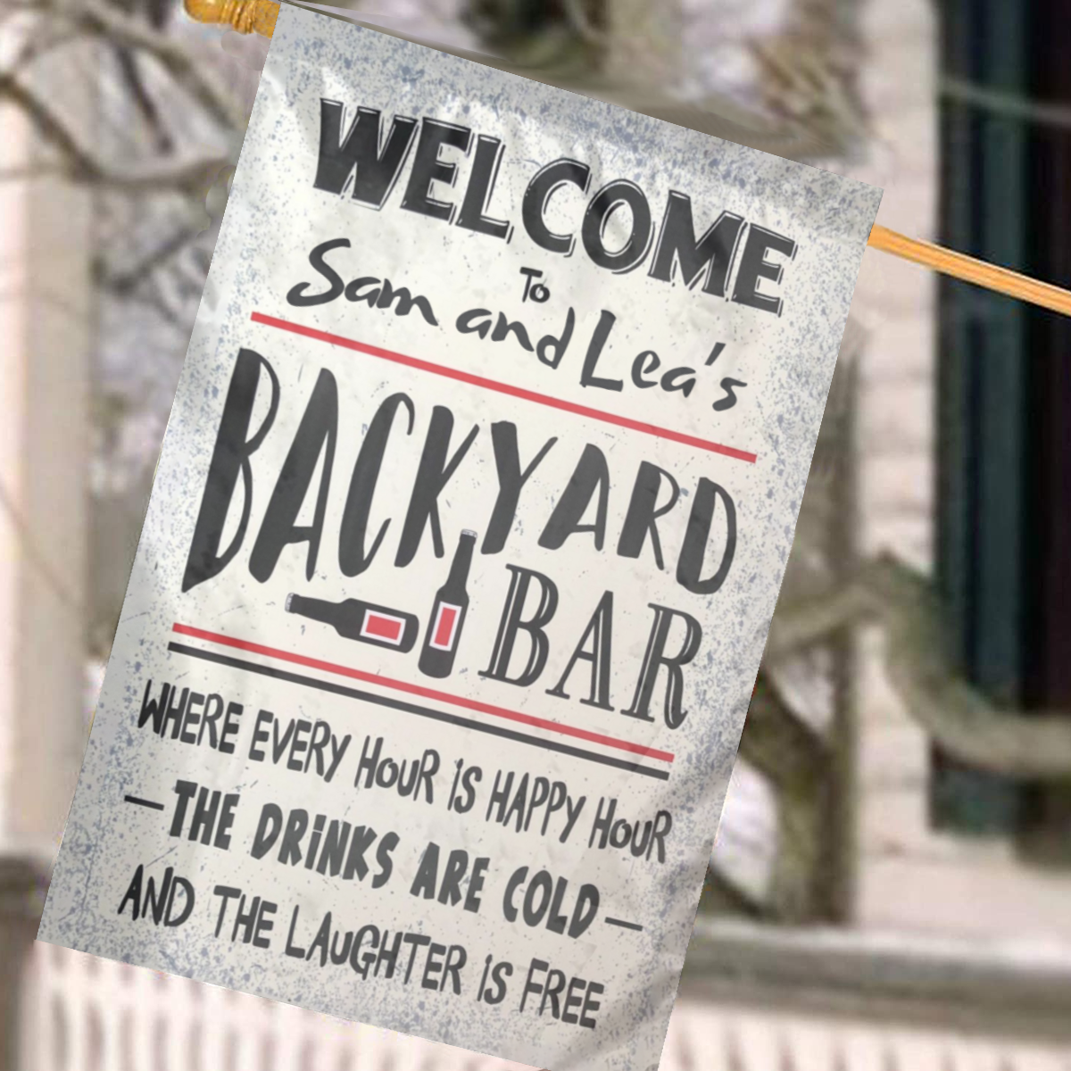 Personalized Welcome To Our Backyard Bar No.KZSCB2