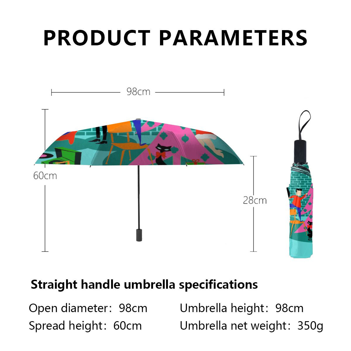 Retro Trimming The Christmas Umbrella No.8GR4O5