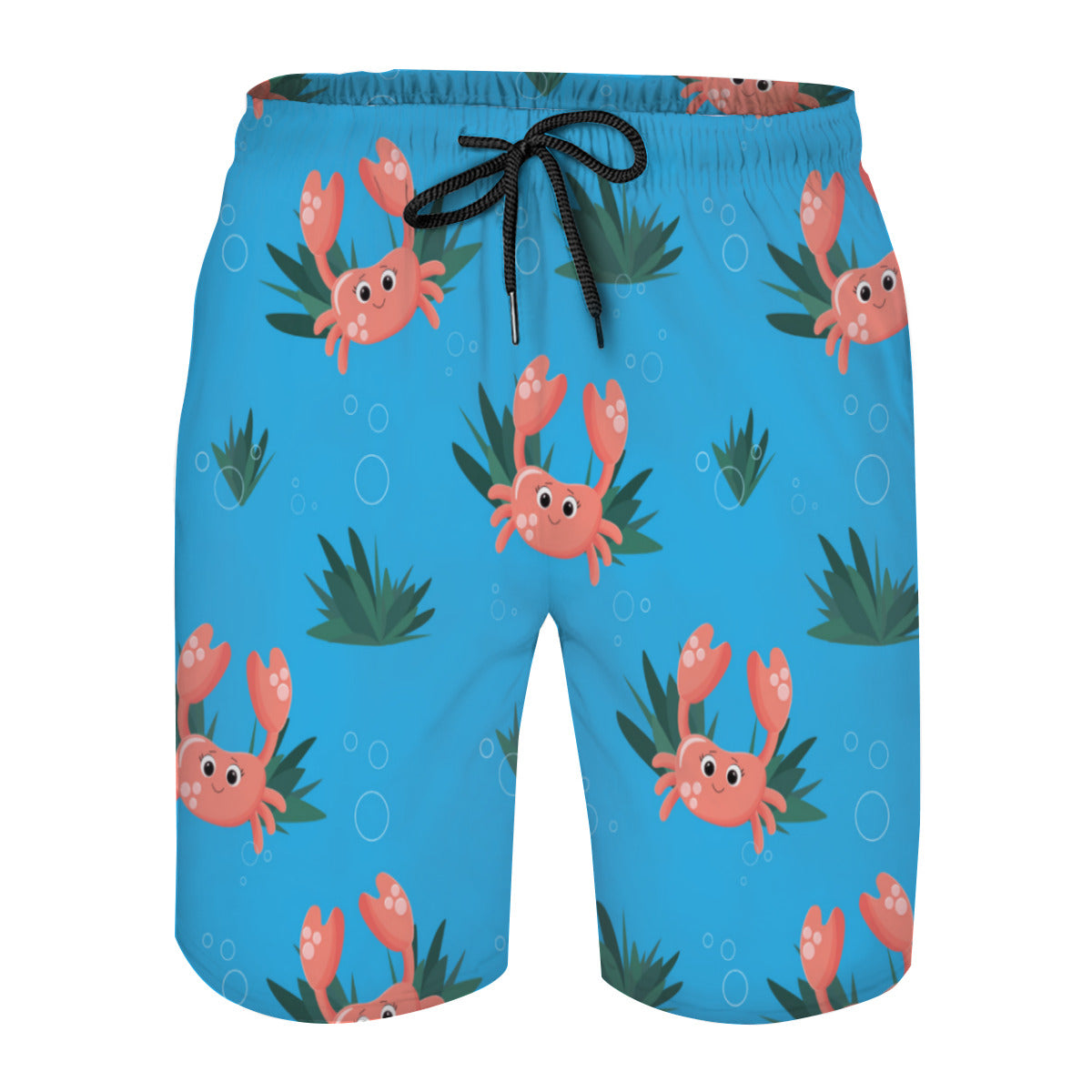 Cute Pink Crab Men's Swim Trunks No.8MDPNQ