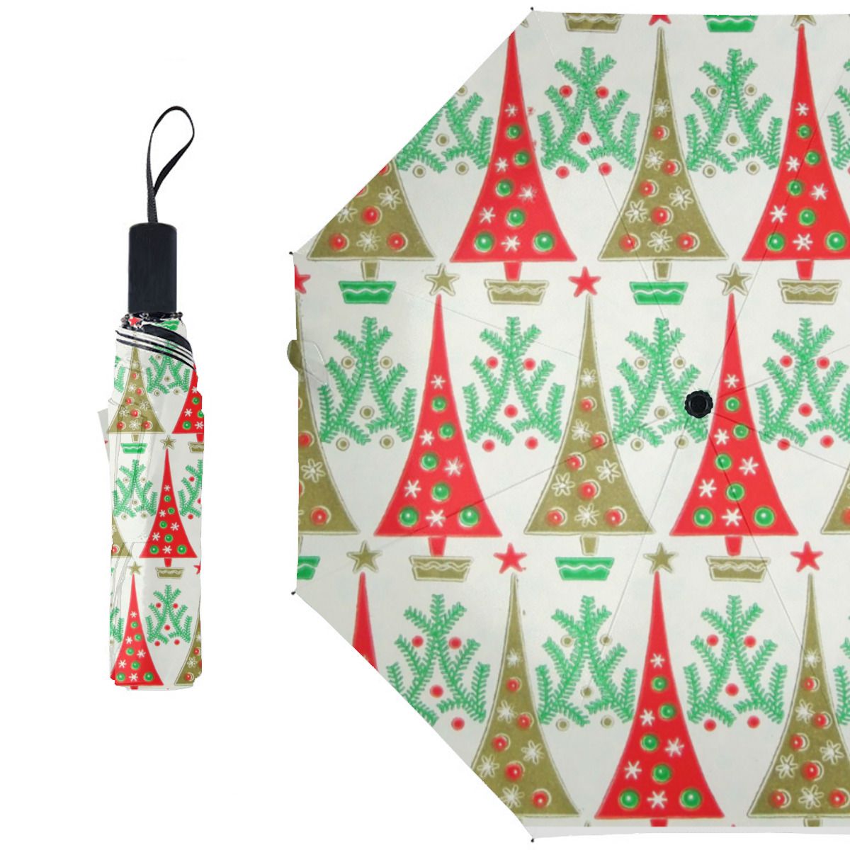 1950S Cartoon Christmas Umbrella No.8V2O3G