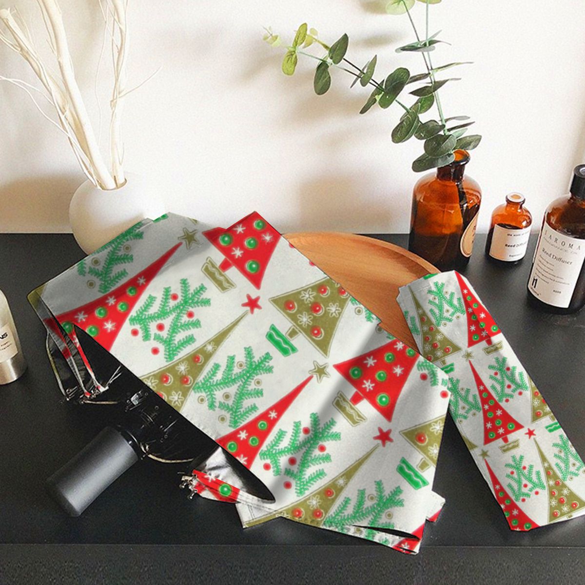 1950S Cartoon Christmas Umbrella No.8V2O3G