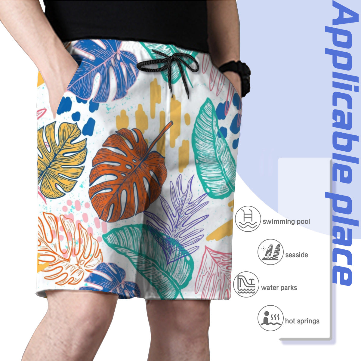 Tropical Leaves 015 Men's Swim Trunks No.9C4AEM