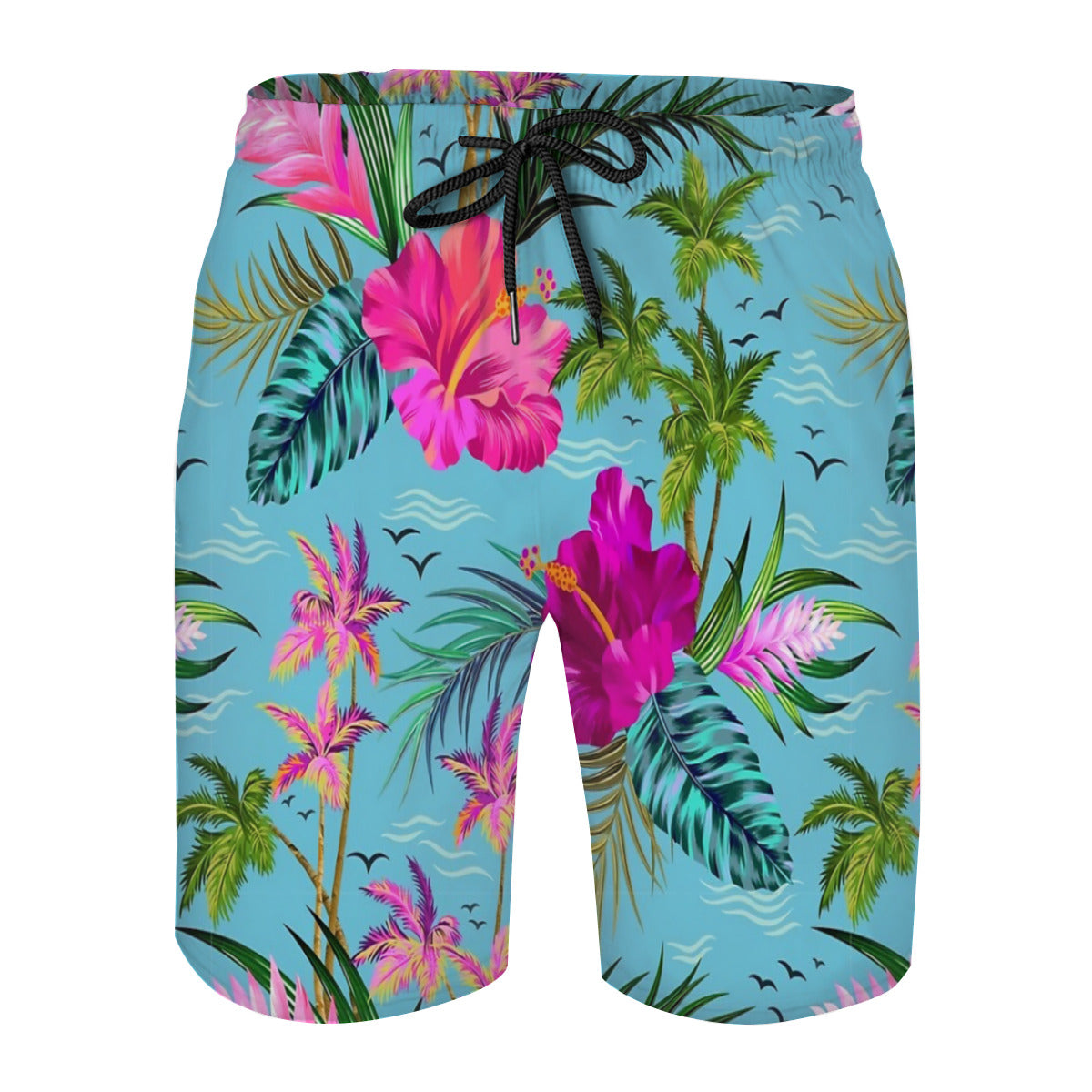 Hello Hawaii, A Stylish Retro Aloha Pattern Graphic Men's Swim Trunks No.9F6X2P