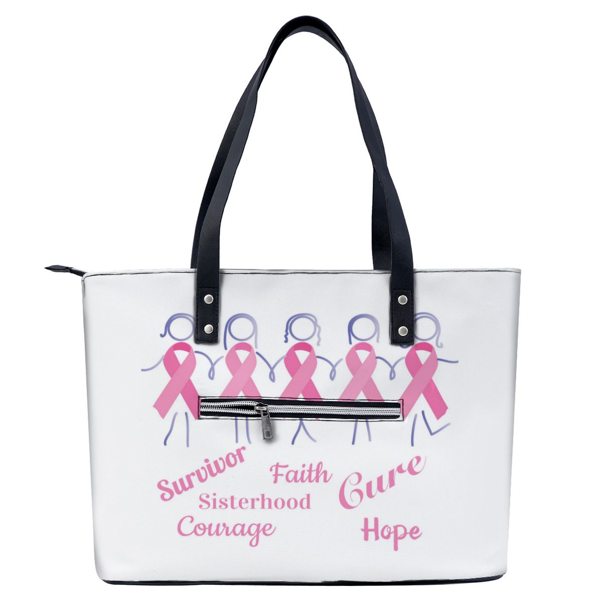 Breast Cancer Survivor Pink Ribbon Sisterhood Shoulder Bag No.8JLVM6