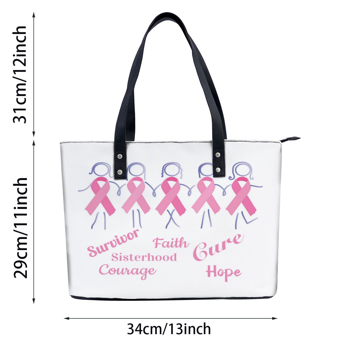 Breast Cancer Survivor Pink Ribbon Sisterhood Shoulder Bag No.8JLVM6