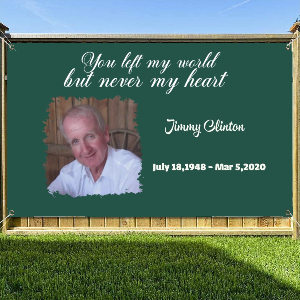 Upload photo, In Loving Memory of, Always In My Heart Personalized Banner