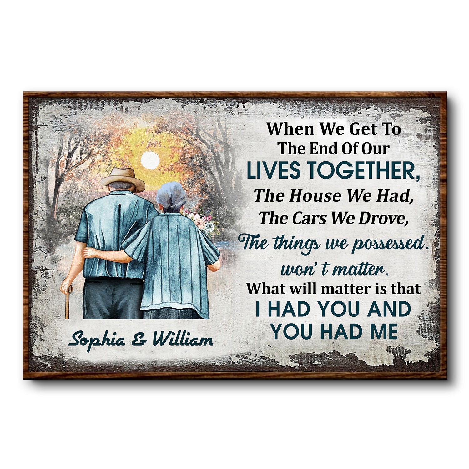 Personalized Family Old Couple When We Get Customized Poster