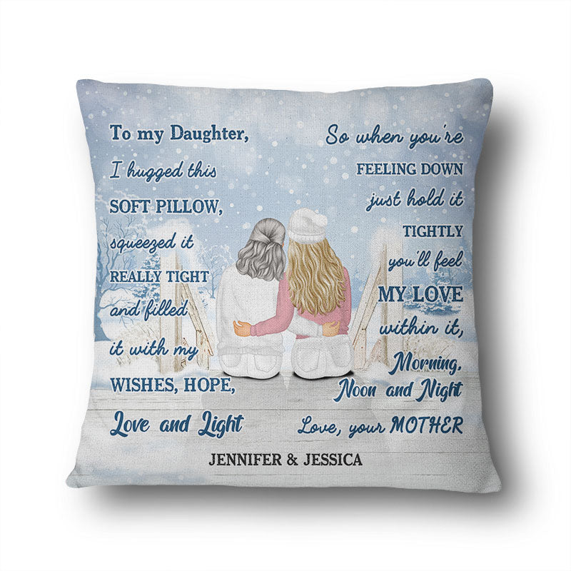 Christmas I Hugged This Soft Pillow - Gift For Sisters - Personalized Custom Pillow