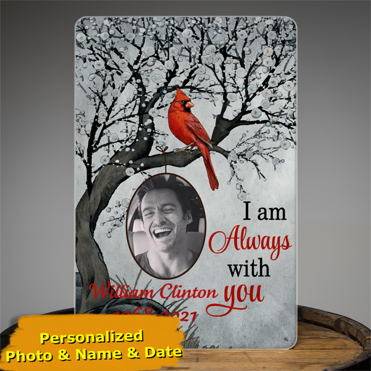 Always With You Blossom Tree Memorial Personalized Tin Signs