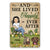 And She Lived Happily Ever After Gardening Dog Lovers - Personalized Custom Metal Signs