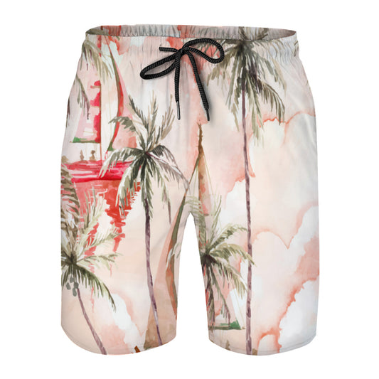 Hawaii Pattern 047 Men's Swim Trunks No.BC9RGT