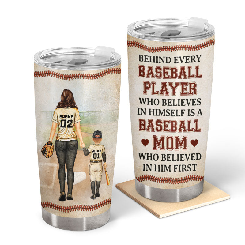 Personalized Baseball Mom Biggest Fan Customized Tumbler