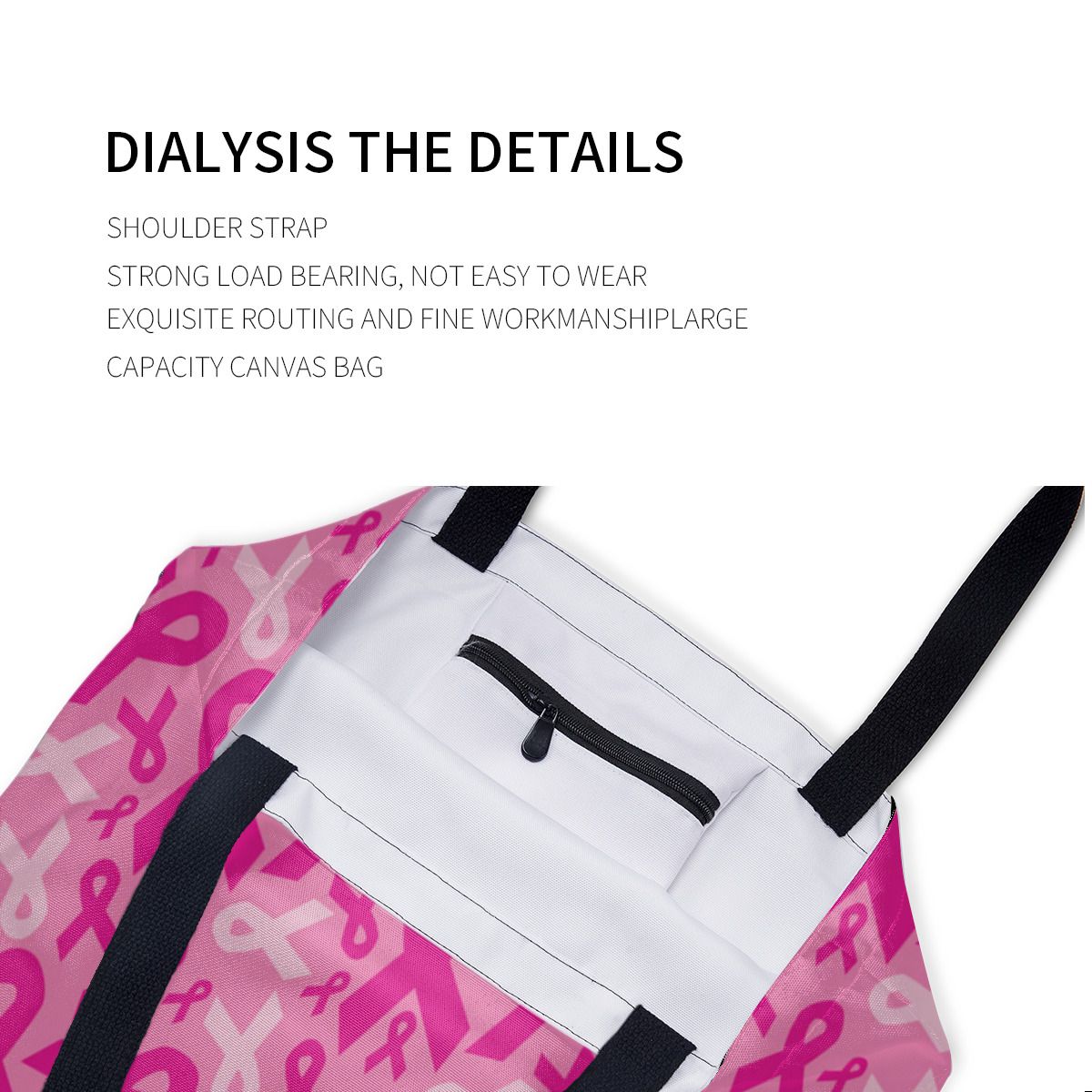 Breast Cancer Awareness Canvas Bag No.MOSF2H