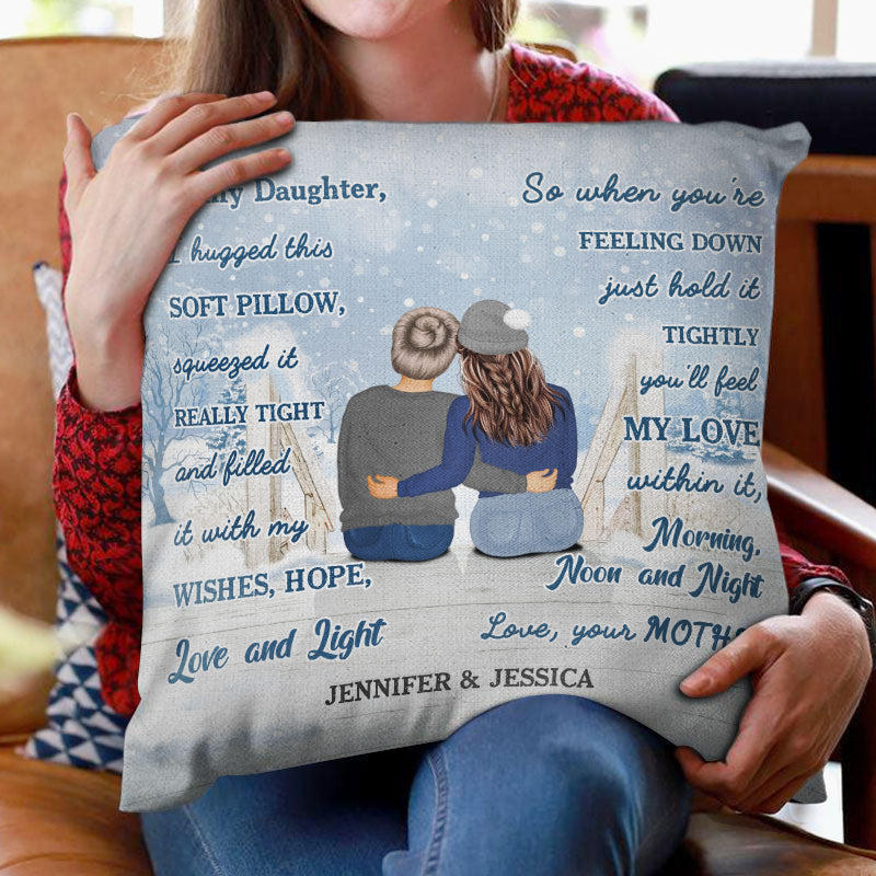 Christmas I Hugged This Soft Pillow - Gift For Sisters - Personalized Custom Pillow