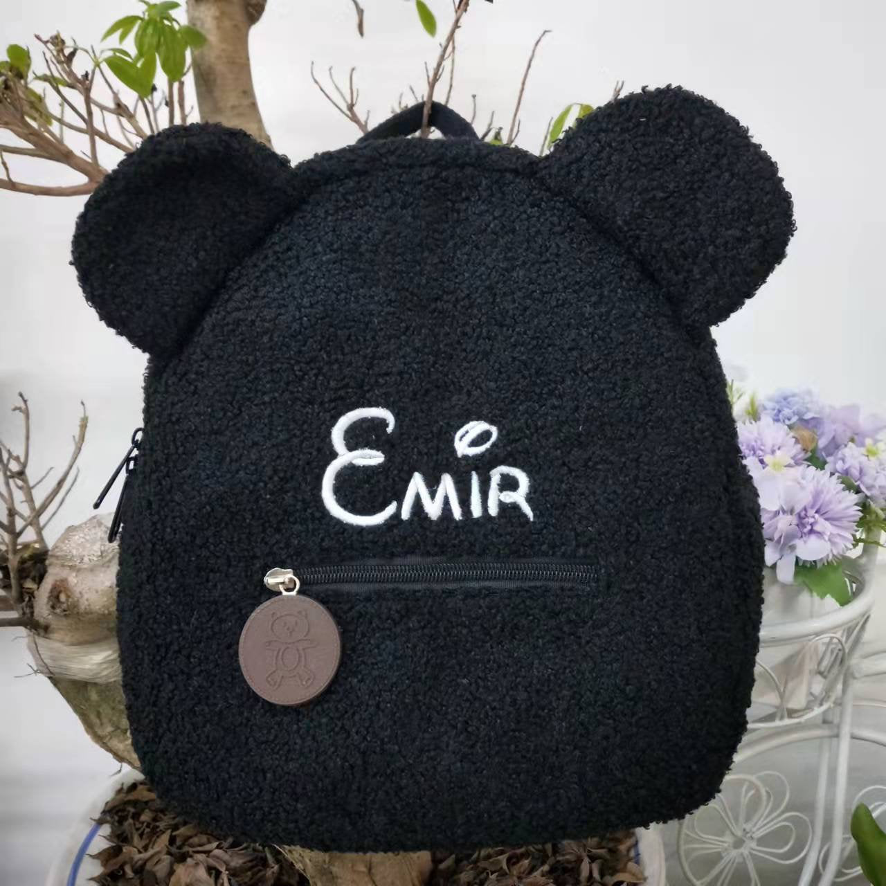 Personalized Embroidery Custom Name Teddy Bear Backpack